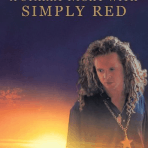 A starry night with simply red